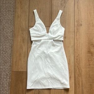 Forever 21 white zip back body on dress size small good condition
